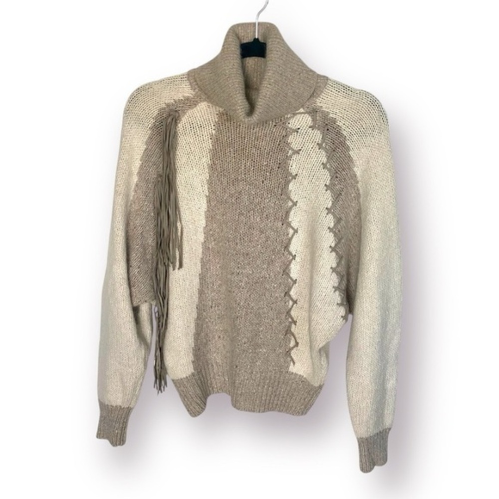 Vintage IB Diffusion Silk/Angora Mix Dolman Sleeve Turtleneck Sweater Size M